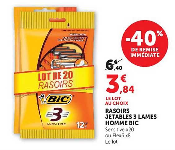 LOT DE 20 RASOIRS BIC