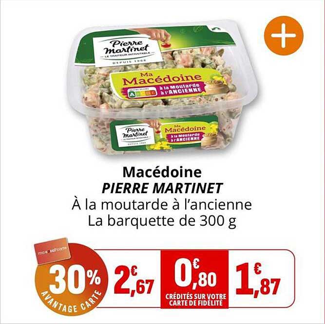 Macédoine PIERRE MARTINET À la moutarde à l'ancienne La barquette de 300 g