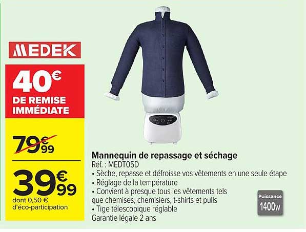 Mannequin de repassage et séchage
