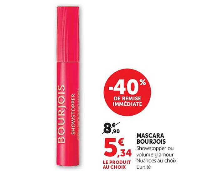 MASCARA BOURJOIS Showstopper ou volume glamour Nuances au choix