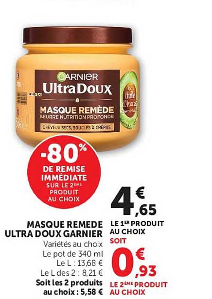 MASQUE REMEDE ULTRA DOUX GARNIER