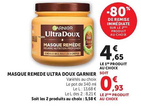 MASQUE REMEDE ULTRA DOUX GARNIER