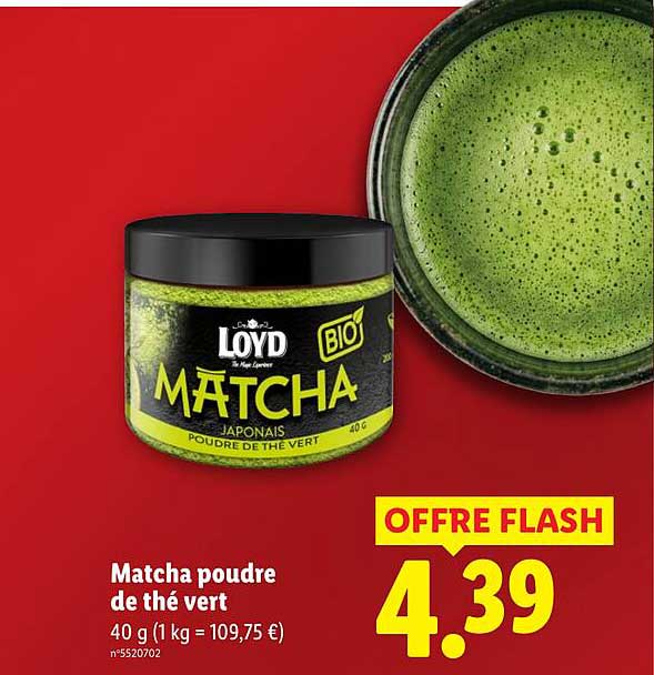 Matcha poudre de thé vert
