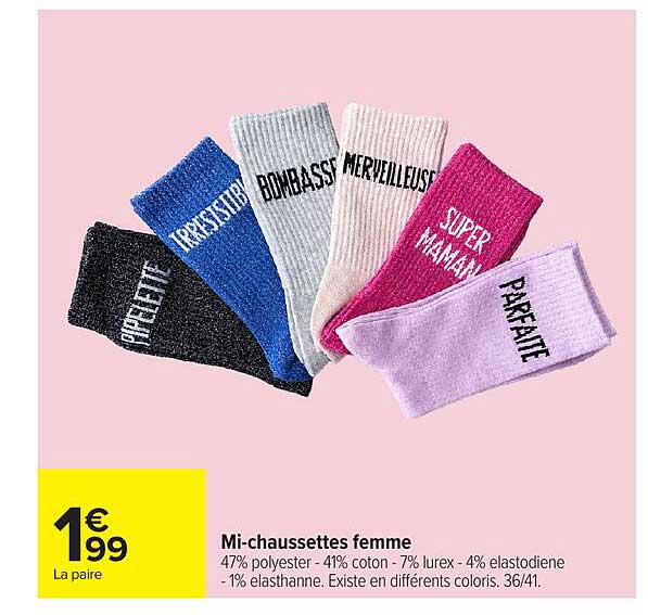 Mi-chaussettes femme