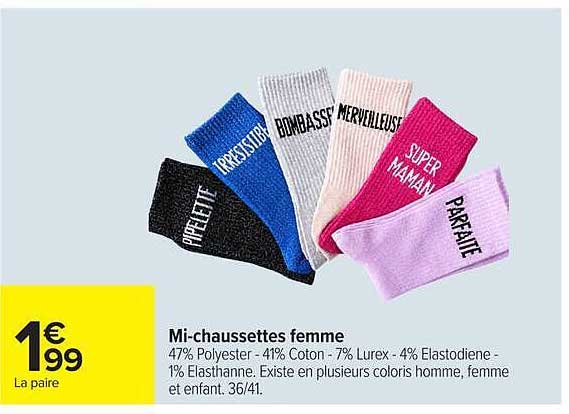 Mi-chaussettes femme