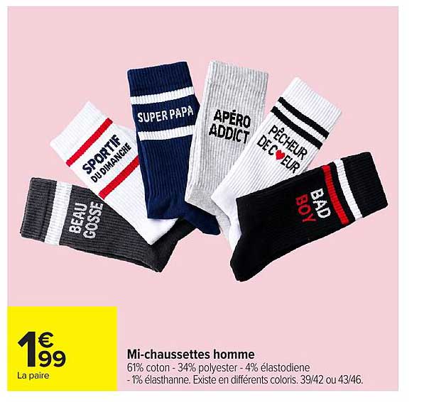 Mi-chaussettes homme