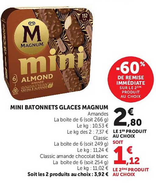 MINI BATONNETS GLACES MAGNUM