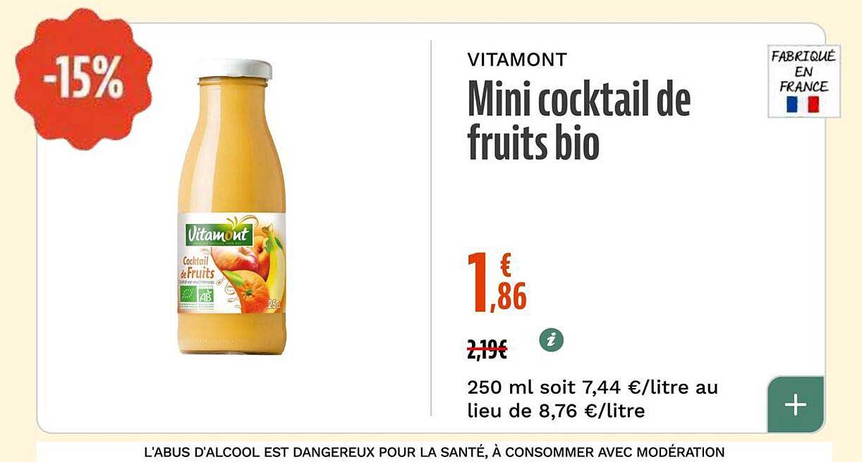Mini cocktail de fruits bio