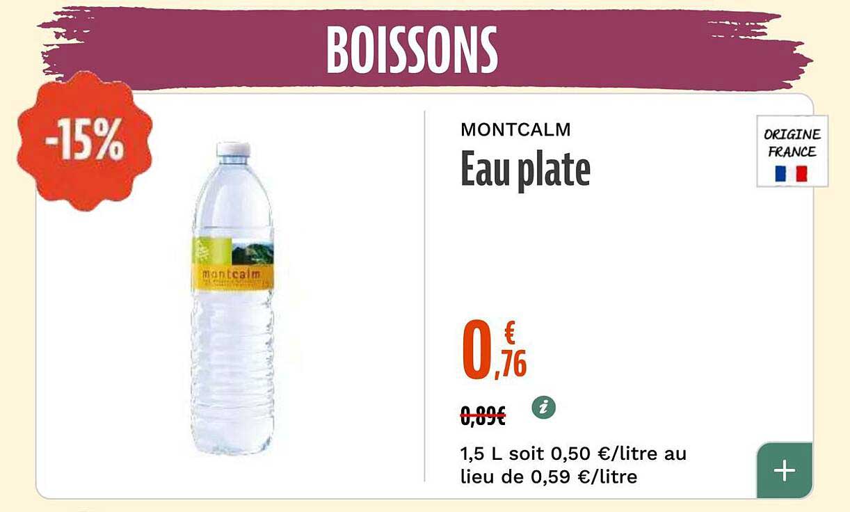 MONTCALM Eau plate
