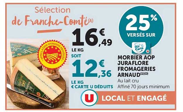 MORBIER AOP JURAFLORE FROMAGERIES ARNAUD