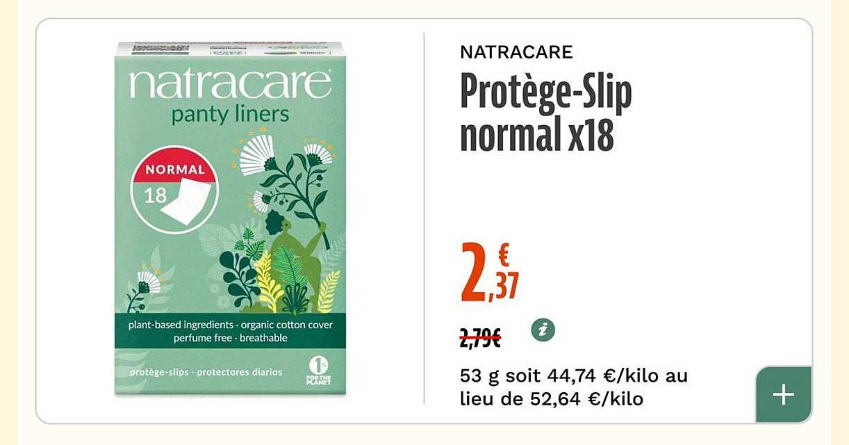 NATRACARE Protège-Slip normal x18