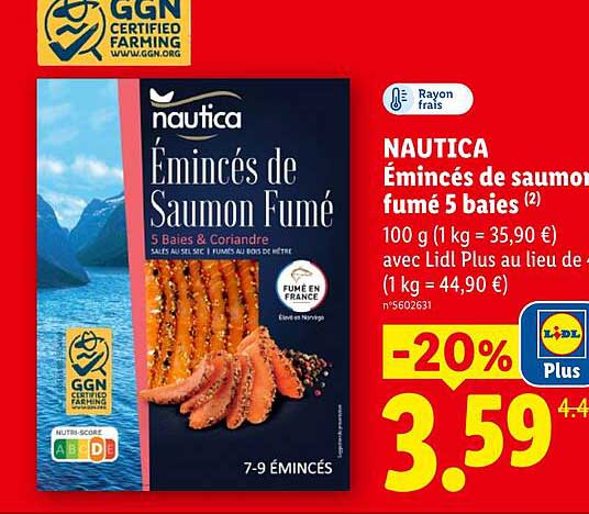 NAUTICA Émincés de saumon fumé 5 baies (2)