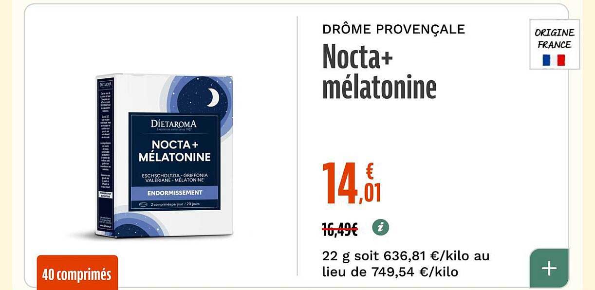 Nocta+ mélatonine