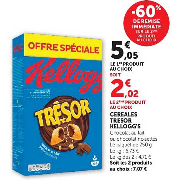 OFFRE SPÉCIALE Kellogg's TRÉSOR