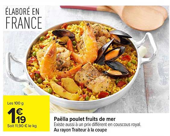 Paëlla poulet fruits de mer