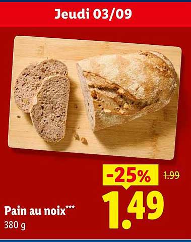 Pain au noix*** 380 g