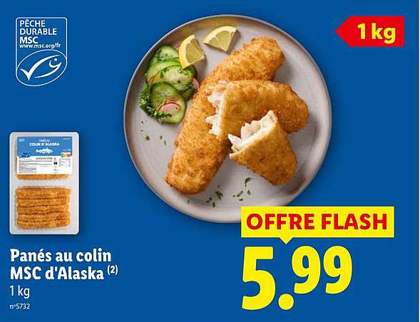 Panés au colin MSC d'Alaska