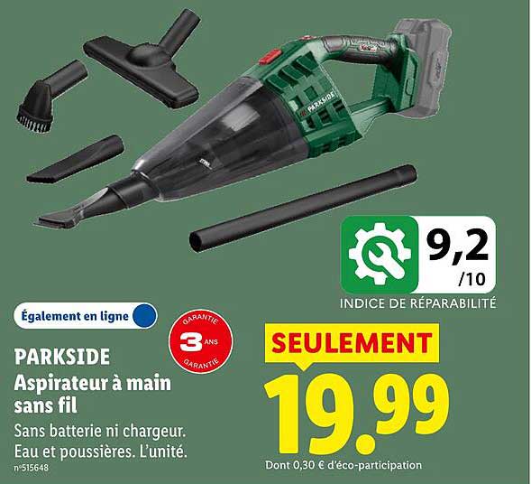 PARKSIDE Aspirateur à main sans fil
