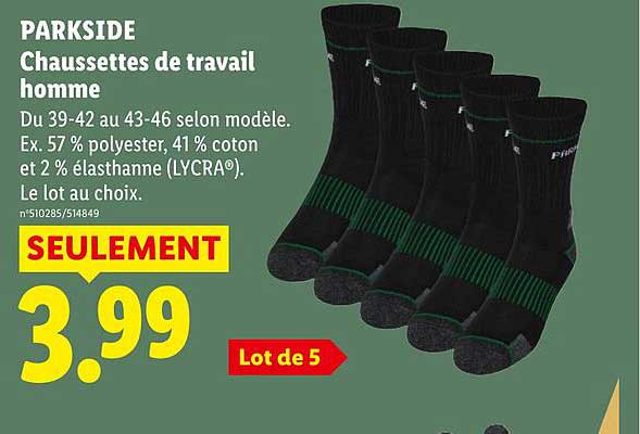PARKSIDE Chaussettes de travail homme