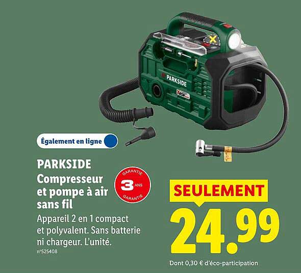 PARKSIDE Compresseur et pompe à air sans fil