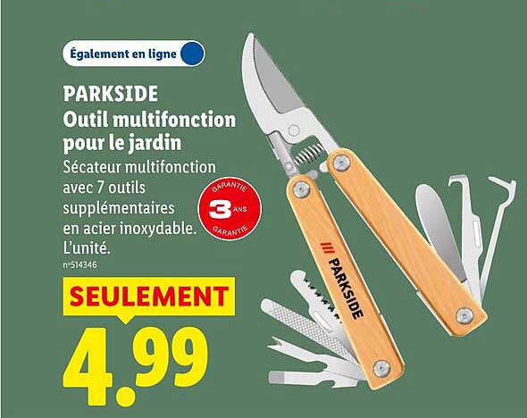 PARKSIDE Outil multifonction pour le jardin