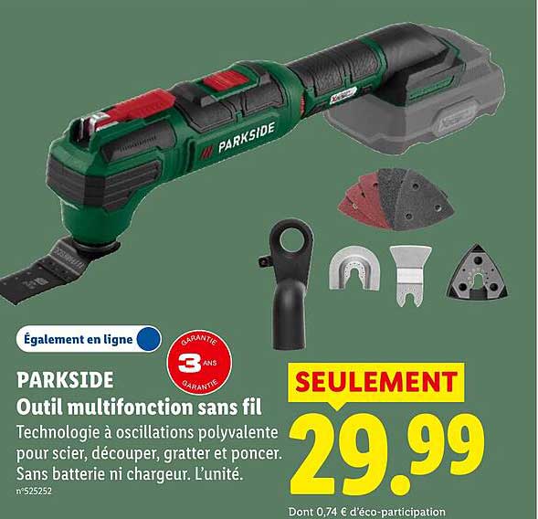 PARKSIDE Outil multifonction sans fil