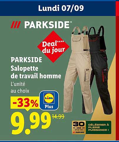 PARKSIDE Salopette de travail homme L'unité au choix