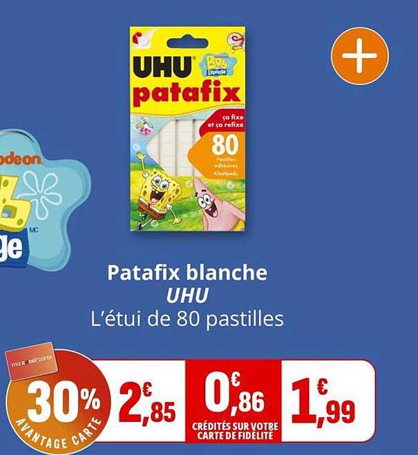 Patafix blanche UHU L’étui de 80 pastilles