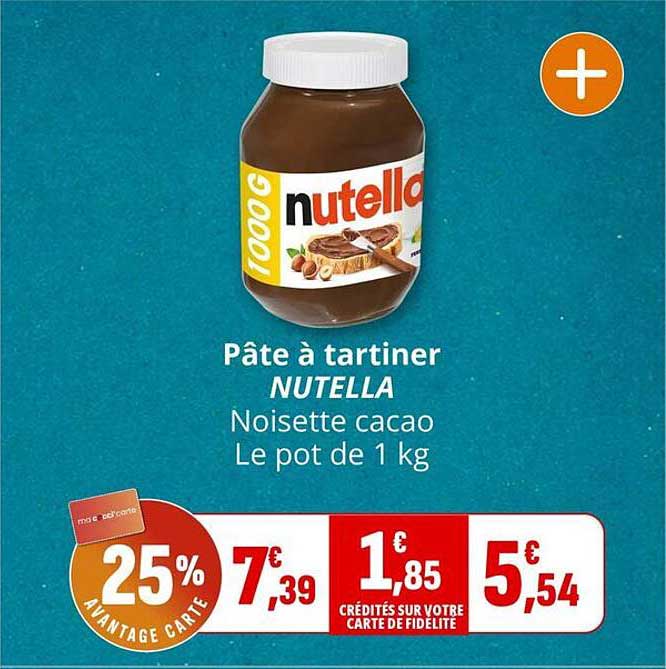 Pâte à tartiner NUTELLA Noisette cacao Le pot de 1 kg