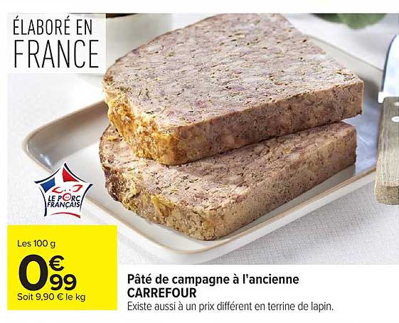 Pâté de campagne à l'ancienne CARREFOUR