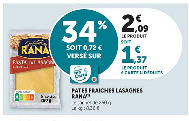 PATES FRAICHES LASAGNES RANA