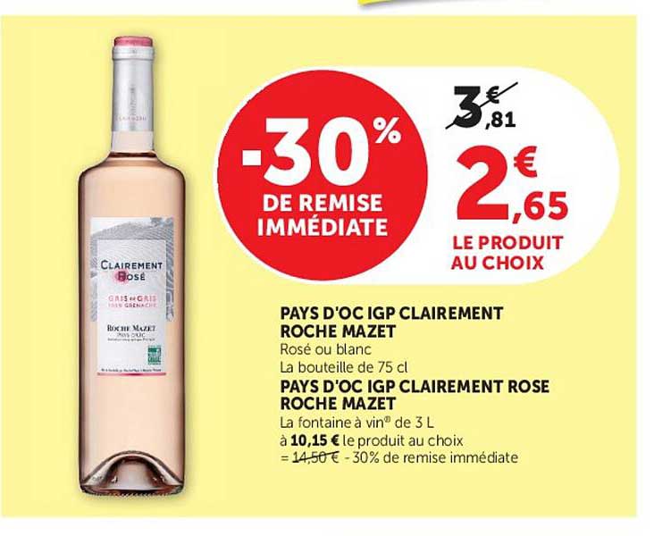 PAYS D'OC IGP CLAIREMENT ROCHE MAZET