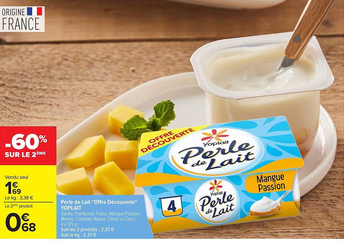 Perle de Lait "Offre Découverte" YOPLAIT