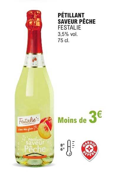 PÉTILLANT SAVEUR PECHE FESTALIE 3,5% vol. 75 cl.