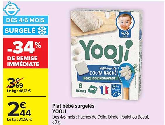 Plat bébé surgelés YOOJI