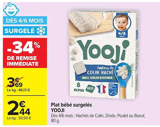 Plat bébé surgelés YOOJI
