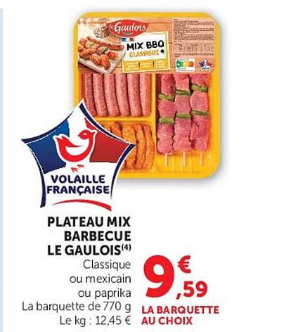 PLATEAU MIX BARBECUE LE GAULOIS