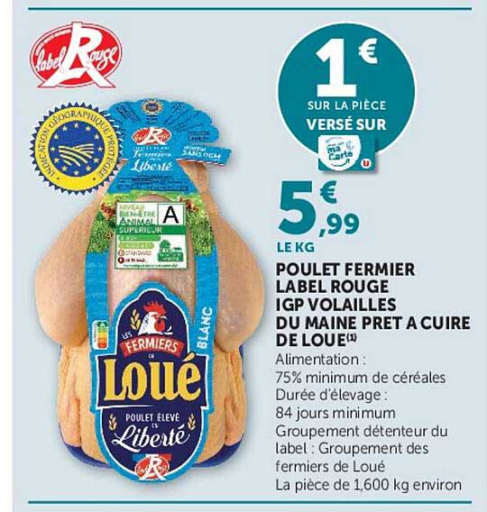 POULET FERMIER LABEL ROUGE IGP VOLAILLES DU MAINE PRET A CUIRE DE LOUE(1)