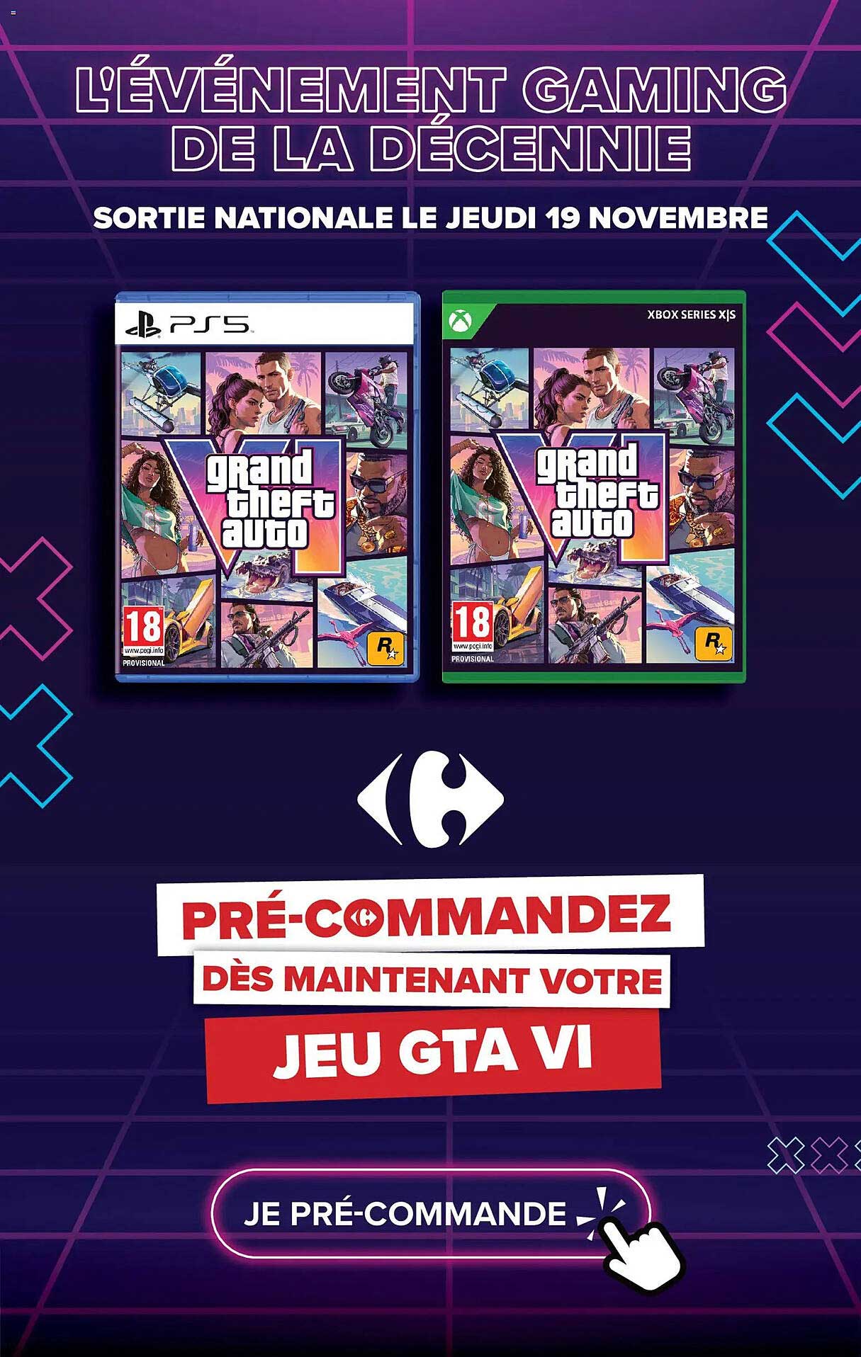 PRÉ-COMMANDEZ DÈS MAINTENANT VOTRE JEU GTA VI