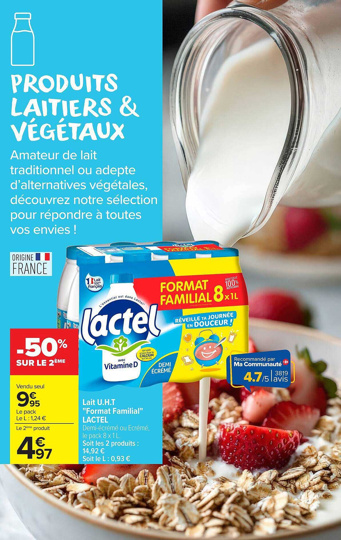 PRODUITS LAITIERS & VÉGÉTAUX