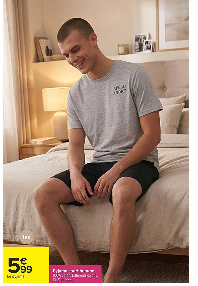 Pyjama court homme