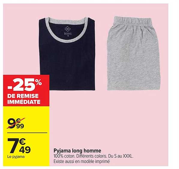 Pyjama long homme