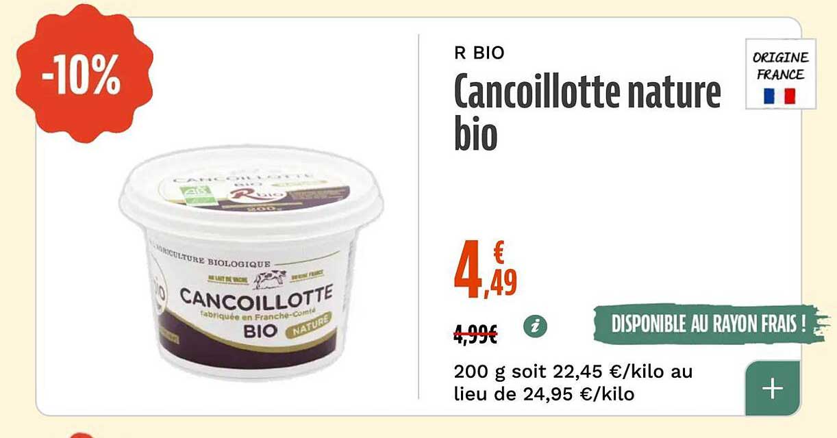 R BIO Cancoillotte nature bio