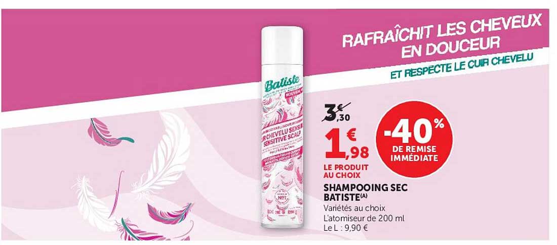 RAFRÂÎCHIT LES CHEVEUX EN DOUCEUR ET RESPECTE LE CUIR CHEVELU