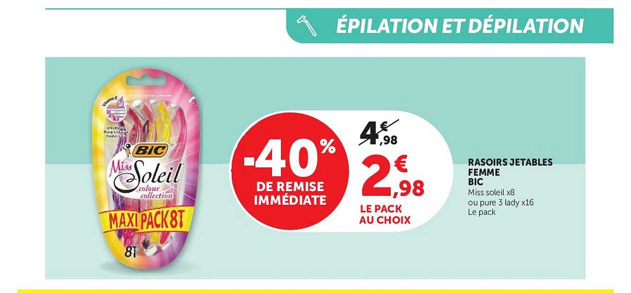 RASOIRS JETABLES FEMME BIC