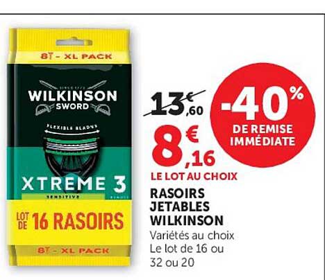 RASOIRS JETABLES WILKINSON