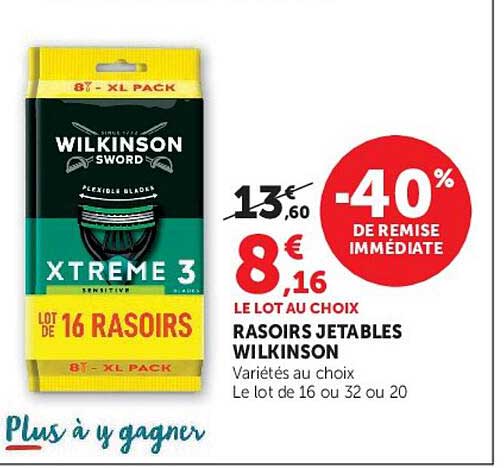 RASOIRS JETABLES WILKINSON