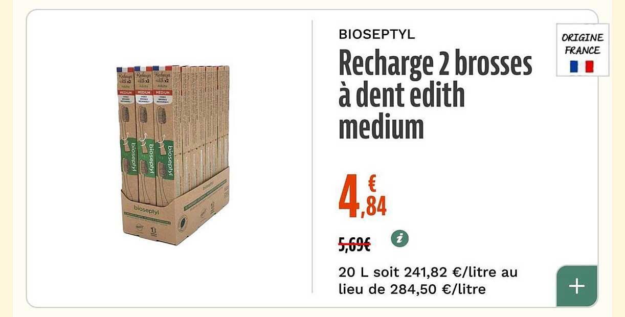 Recharge 2 brosses à dent edith medium