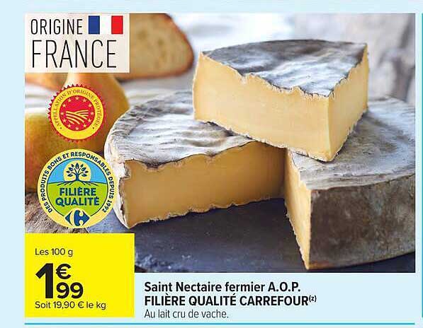 Saint Nectaire fermier A.O.P. FILIÈRE QUALITÉ CARREFOUR
