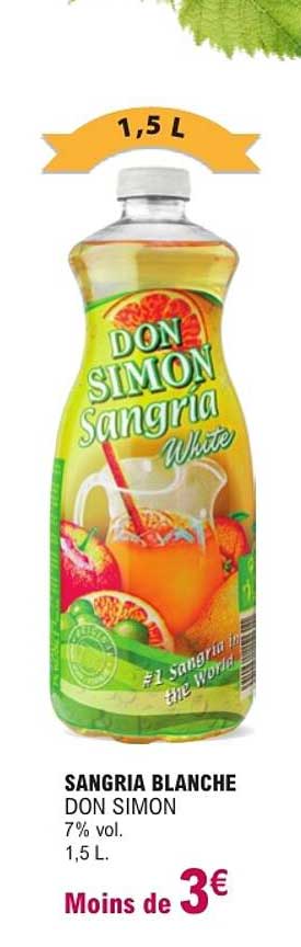SANGRIA BLANCHE DON SIMON 7% vol. 1,5 L.